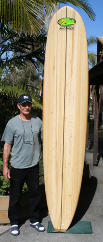 Michael Cundith with his Balsa board