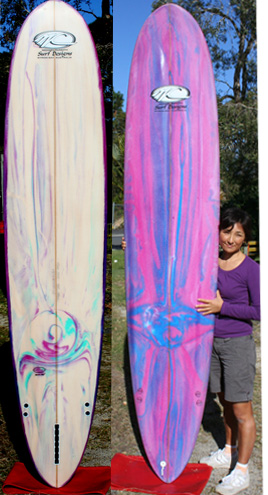 Toshie and her new board