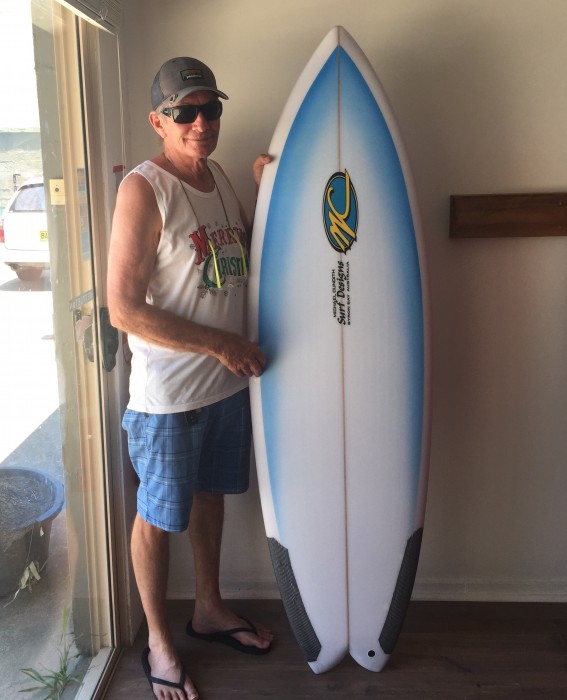 Â Michael Cundith with custom order board.